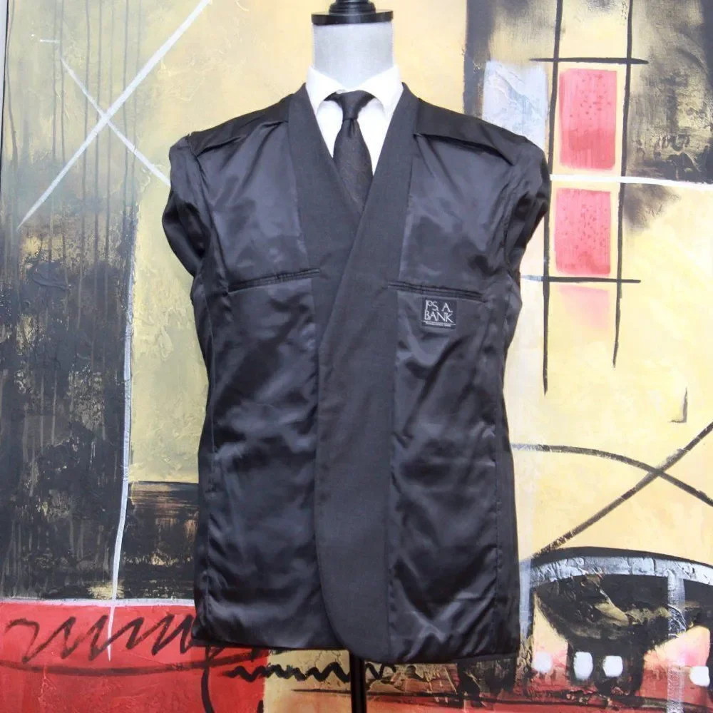 44R JOS A BANK‎ Men's Blazer Sportcoat Jacket Wool Grey C080637